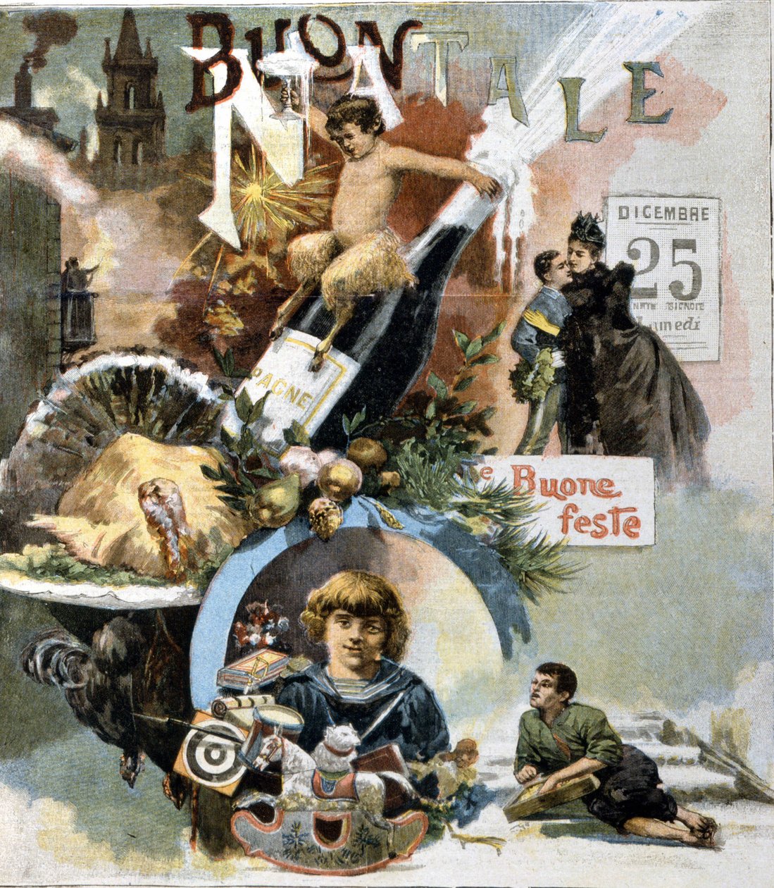 Italienische Weihnachtskarte. 1893. von Unknown artist