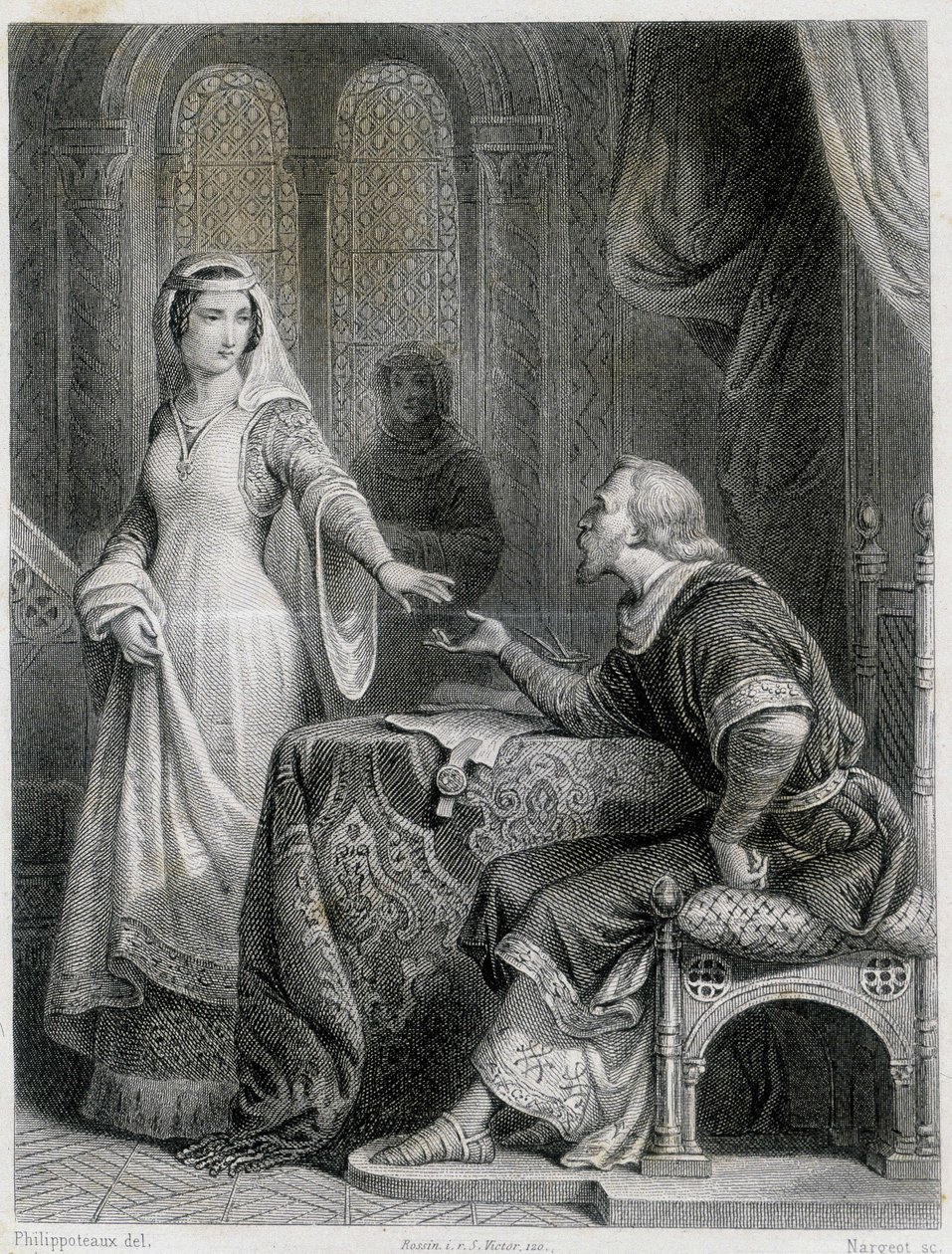 Clarisse de Somerghem. Gravur 19. Jahrhundert von Unknown artist