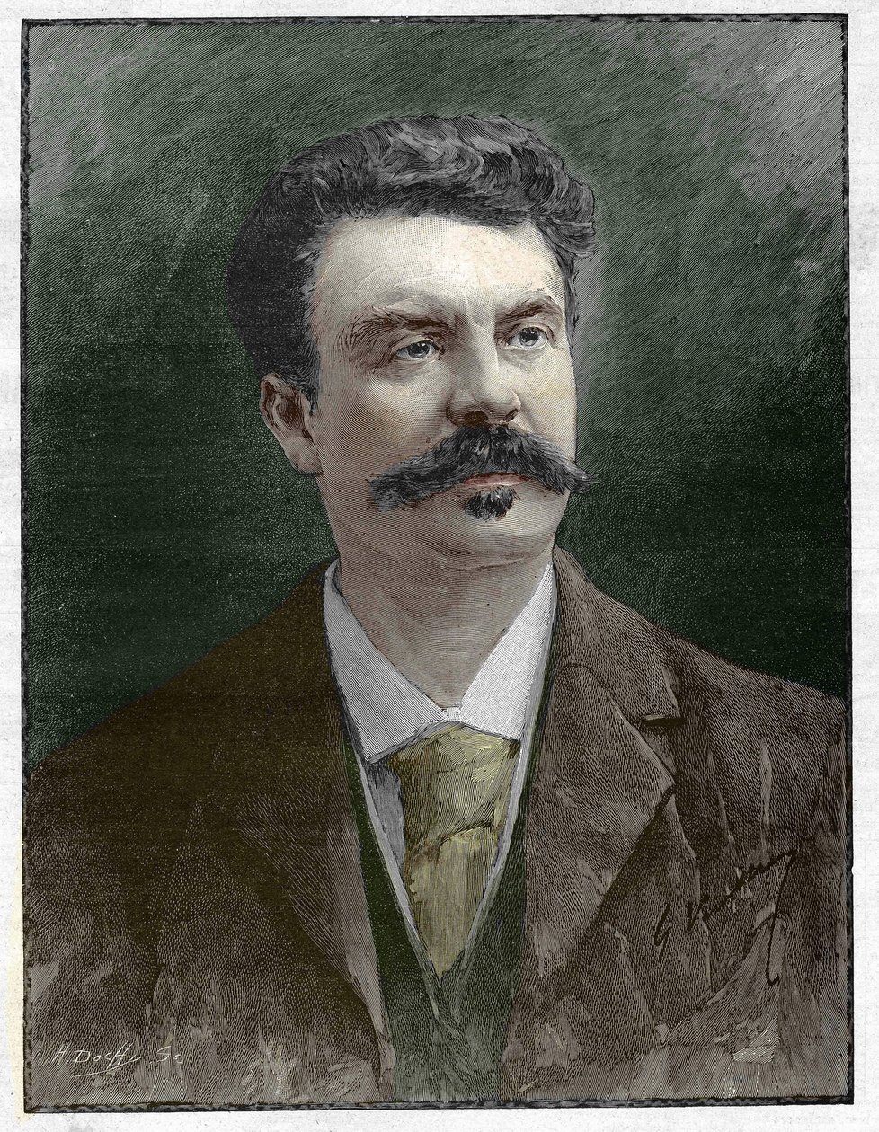 Guy de Maupassant (1850-1893), französischer Schriftsteller. von Unknown artist