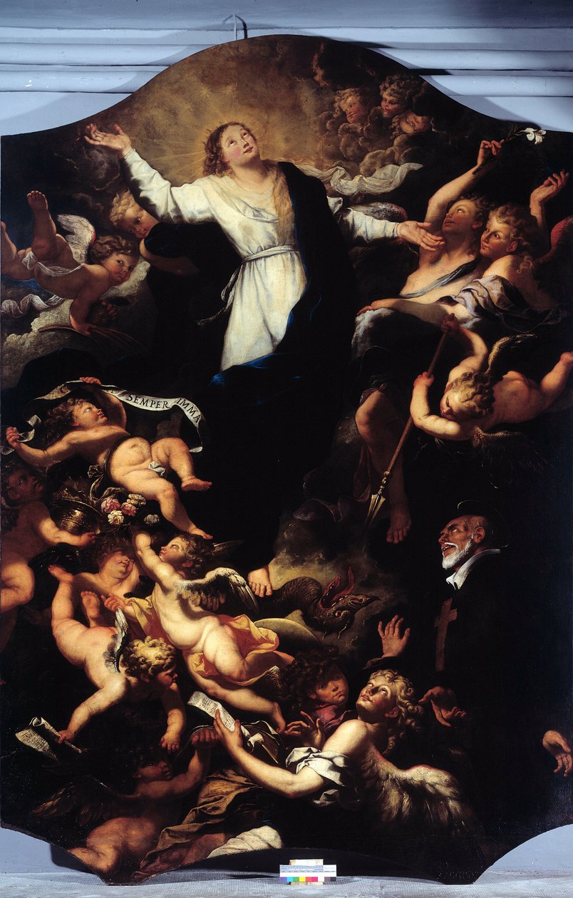 Unbefleckte Empfängnis mit St. Philipp Neri von Unknown artist