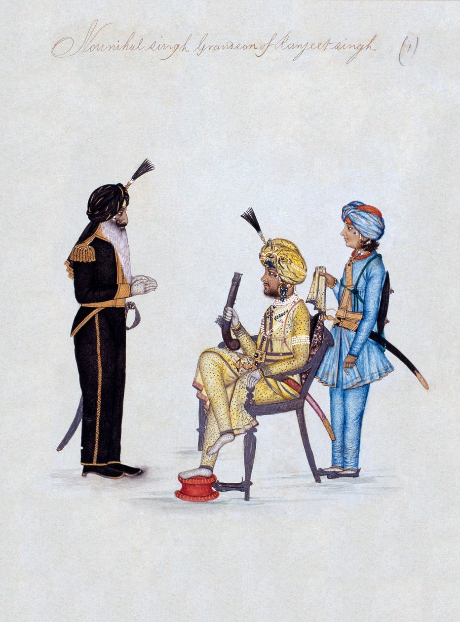 Nounihal Singh, Enkel von Ranjeet Singh von Unknown artist