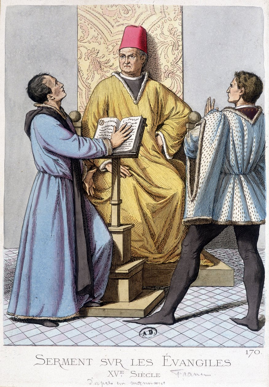Eid auf die Evangelien, Frankreich 15. Jahrhundert von Unknown artist