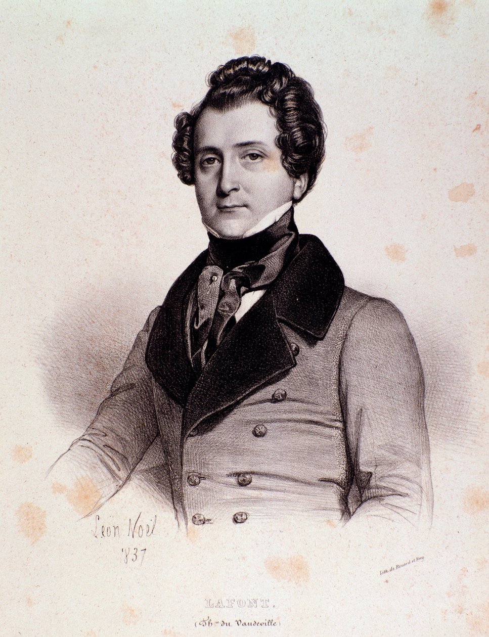 Porträt von Charles Philippe Lafont (Stich) von Unknown artist