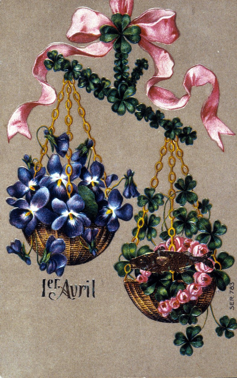 Postkarte zum 1. April von Unknown artist