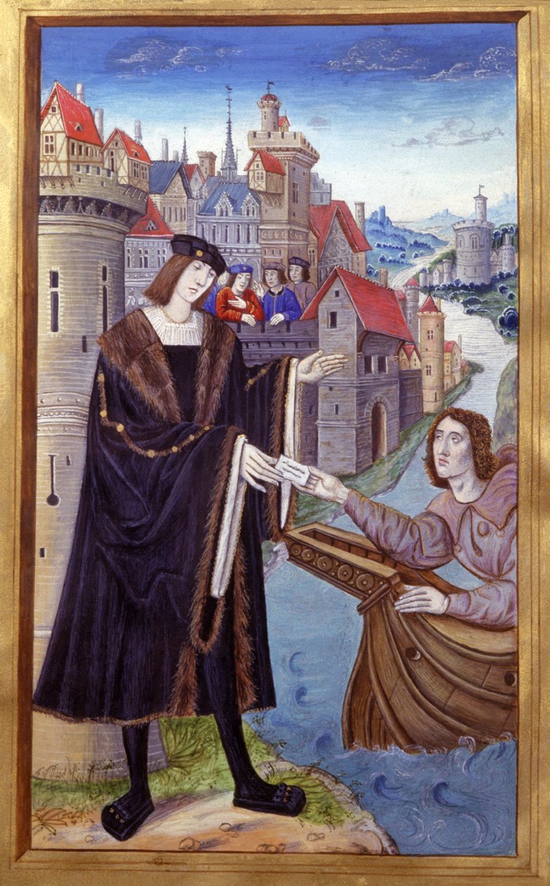 Königlicher Bote, 15. Jahrhundert (Miniatur) von Unknown artist