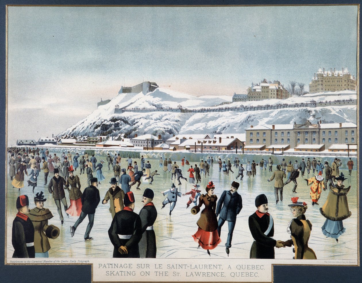 Eislaufen auf dem Sankt-Lorenz-Strom, Quebec, n.d. von Unknown artist