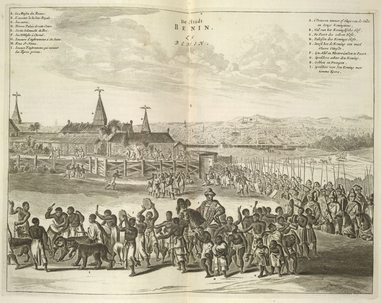 Ansicht von Benin. Prozession der Einheimischen von Unknown artist