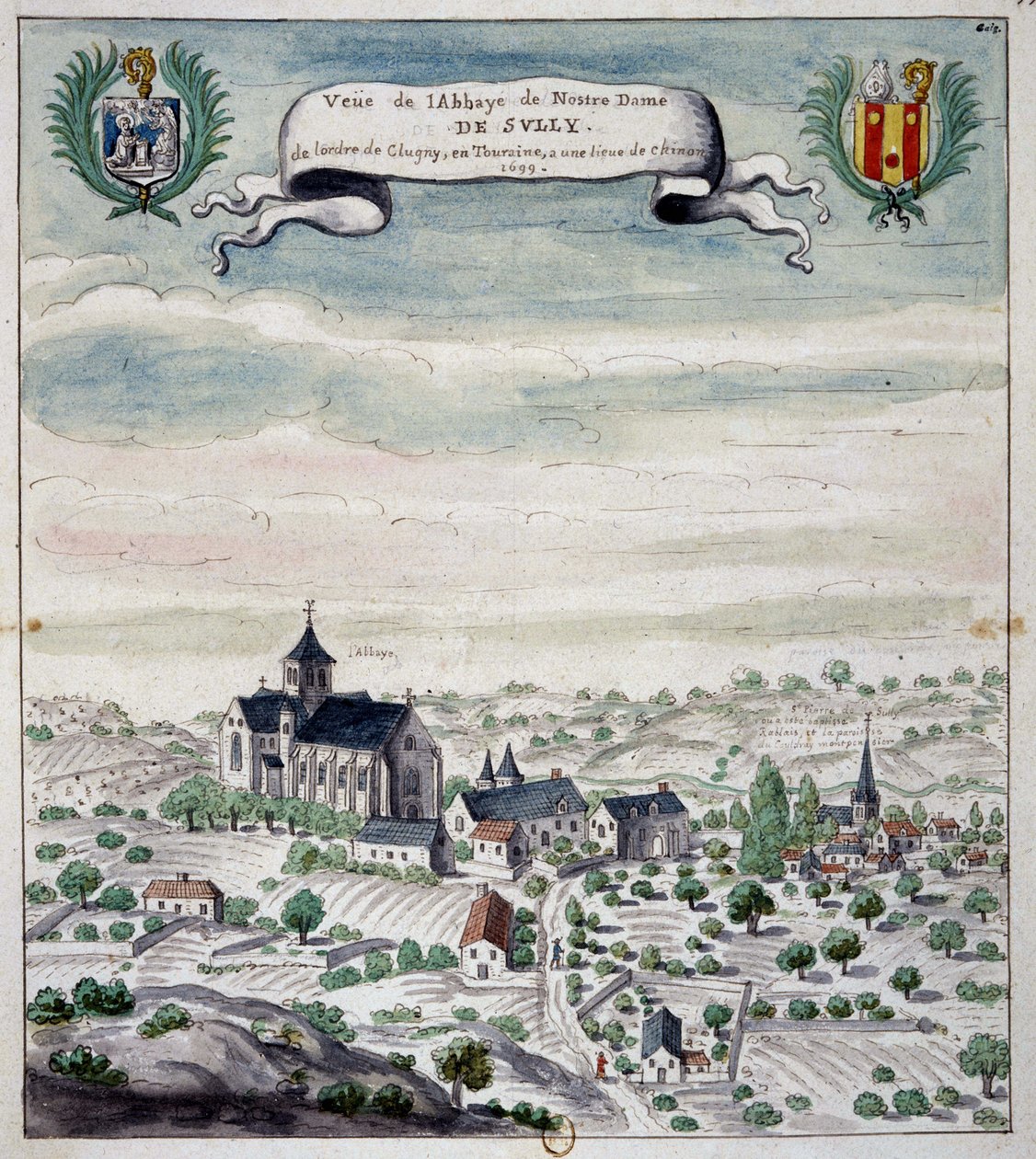 Ansicht der Abtei von Sully, Touraine von Unknown artist