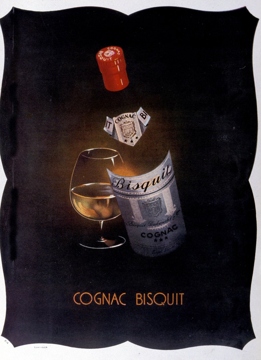 Werbeplakat für Cognac Bisquit. 1932 von Unknown artist