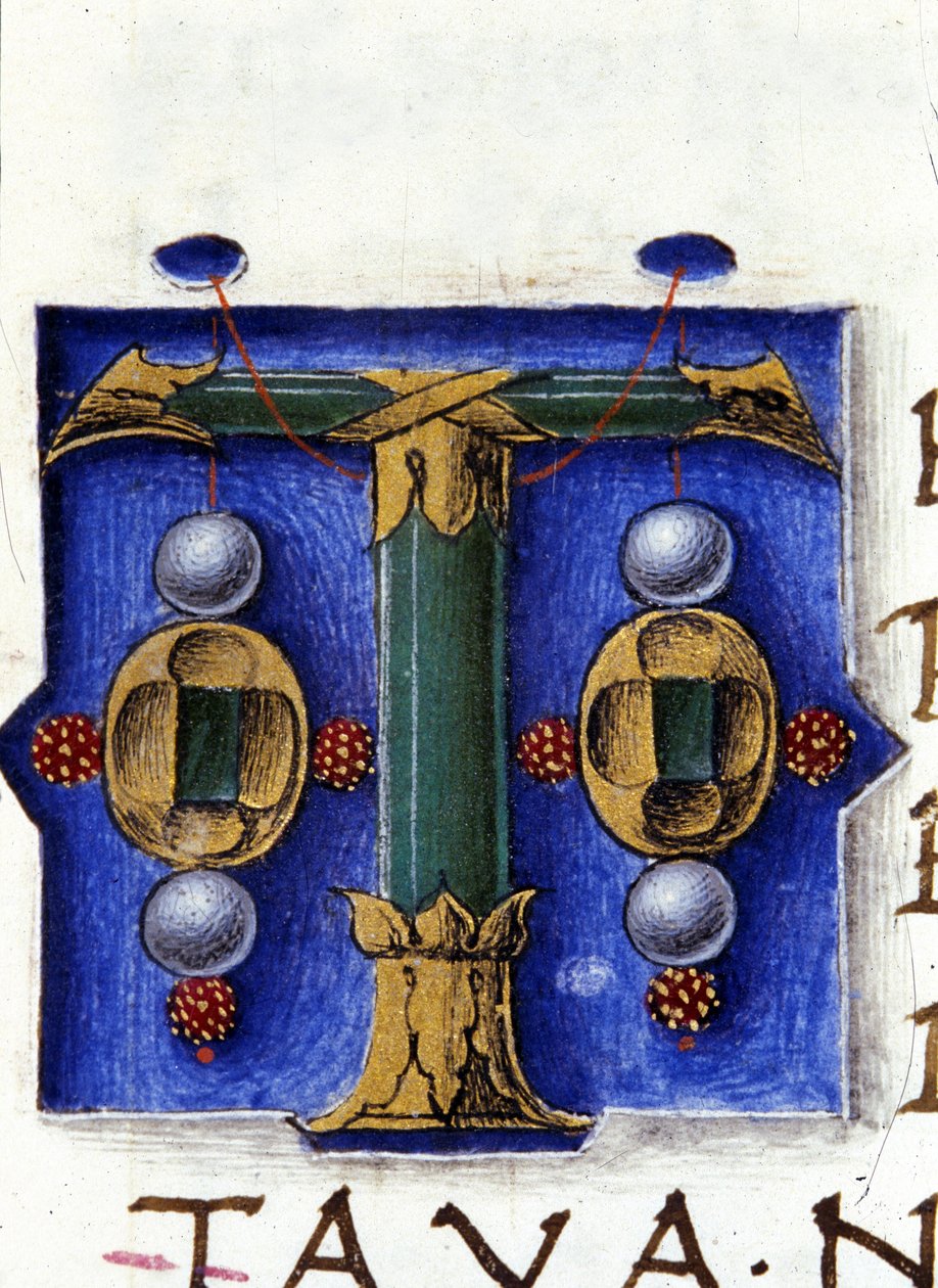 Alphabet: miniaturisierter Buchstabe T von Unknown artist