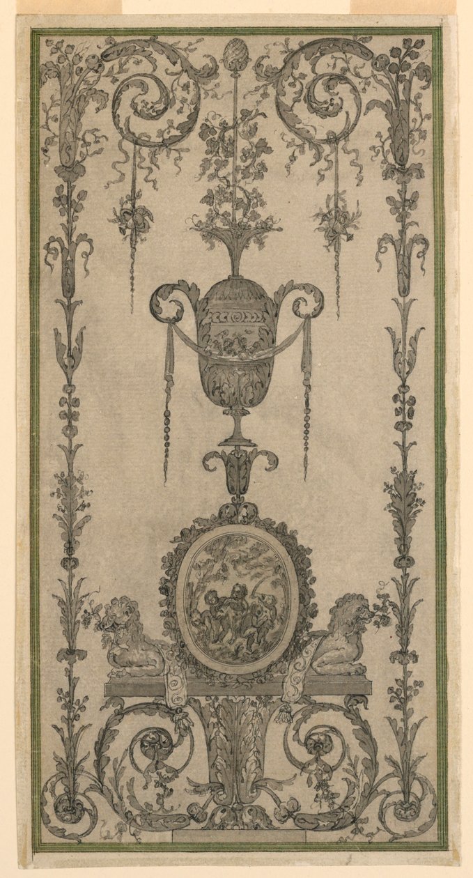 Arabesken-Design für ein Paneel von Unknown artist