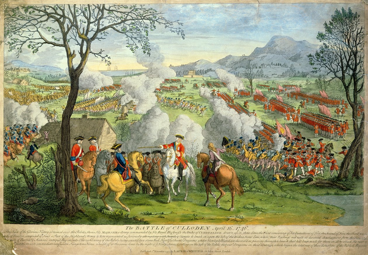 Schlacht von Culloden von Unknown artist