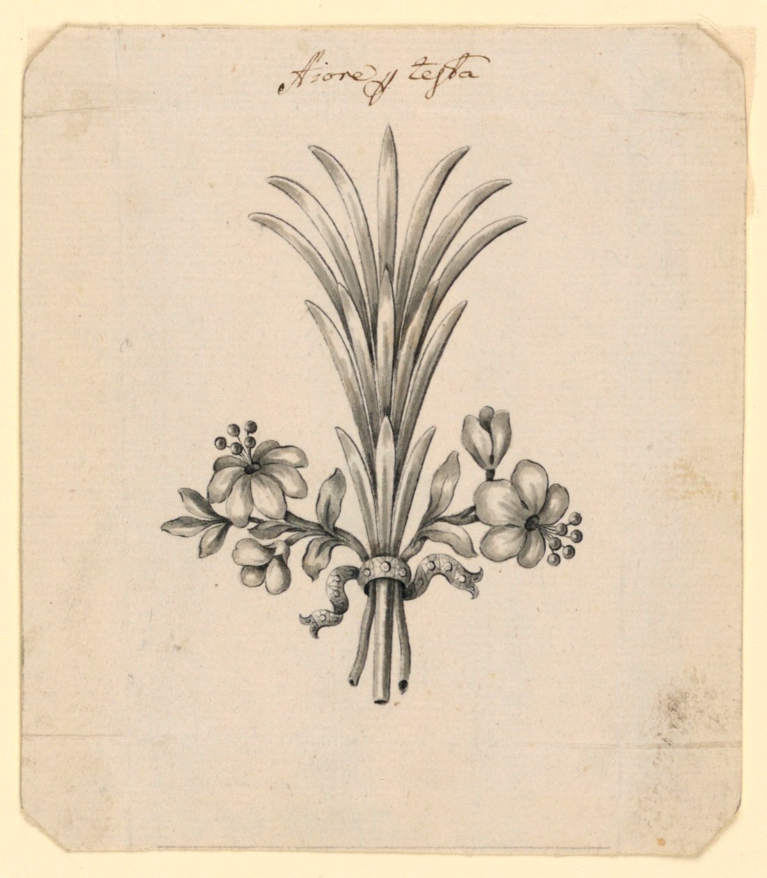Entwurf für Blumen als Haarschmuck von Unknown artist