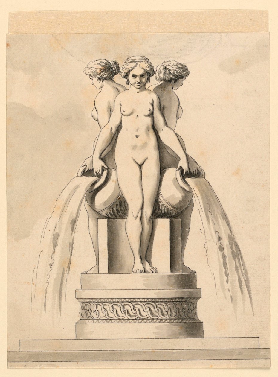Entwurf für einen Brunnen von Unknown artist