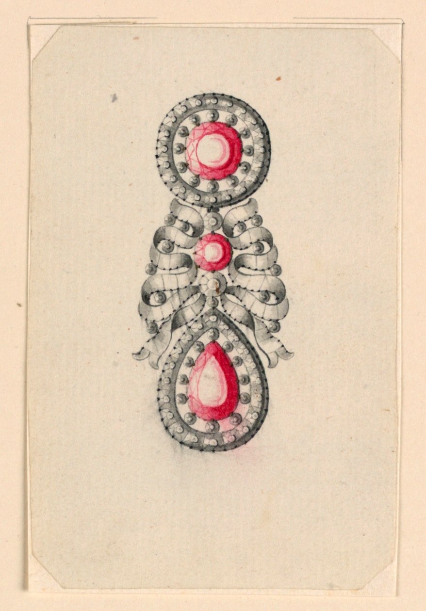 Entwurf für einen Ohrring von Unknown artist