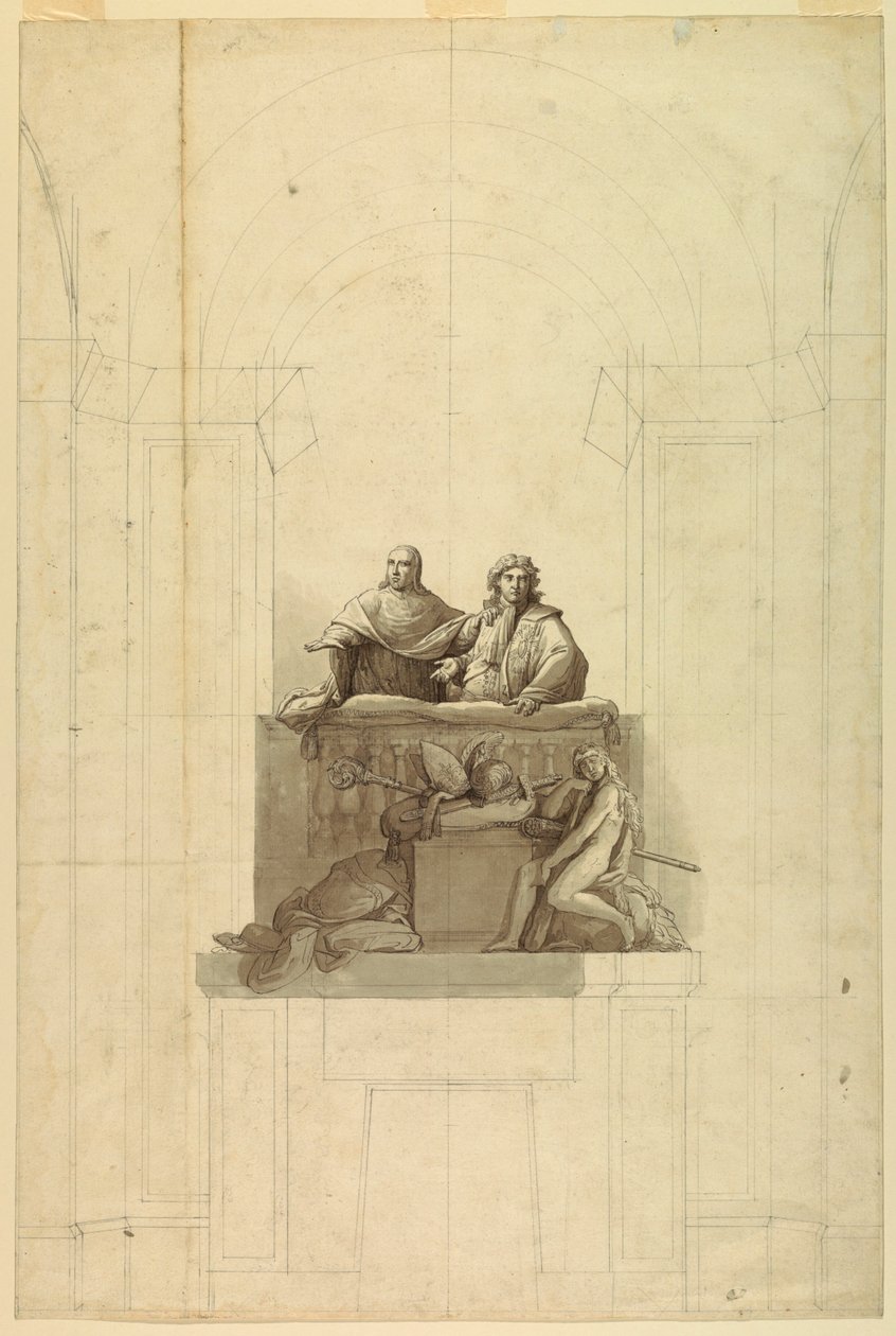 Detailansicht der drei Figuren von Unknown artist