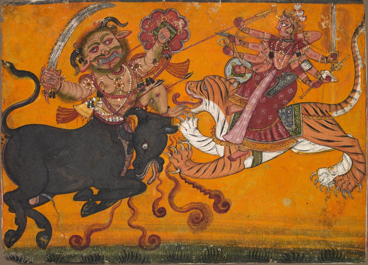 Durga tötet Mahisha von Unknown artist