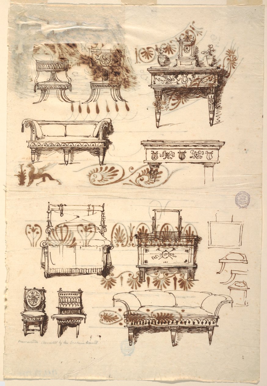 Möbeldesigns von Unknown artist