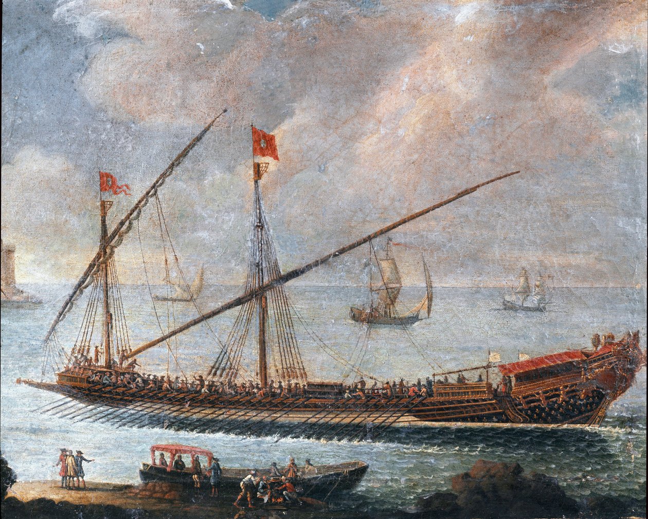 Galeere verlässt den Hafen von Genua von Unknown artist