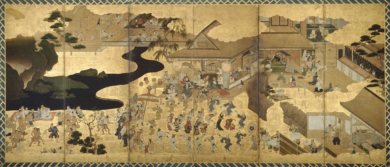 Genreszenen (Fūzoku byōbu) von Unknown artist