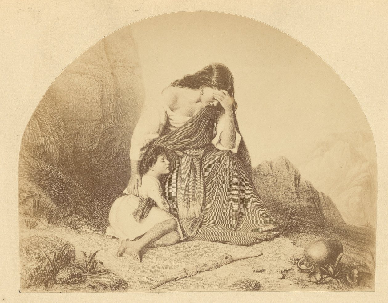 Hagar und Ismael von Unknown artist