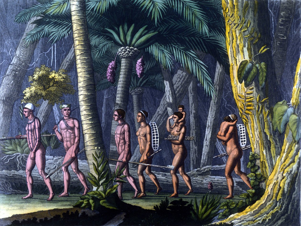 Indiens Puris im Wald von Unknown artist
