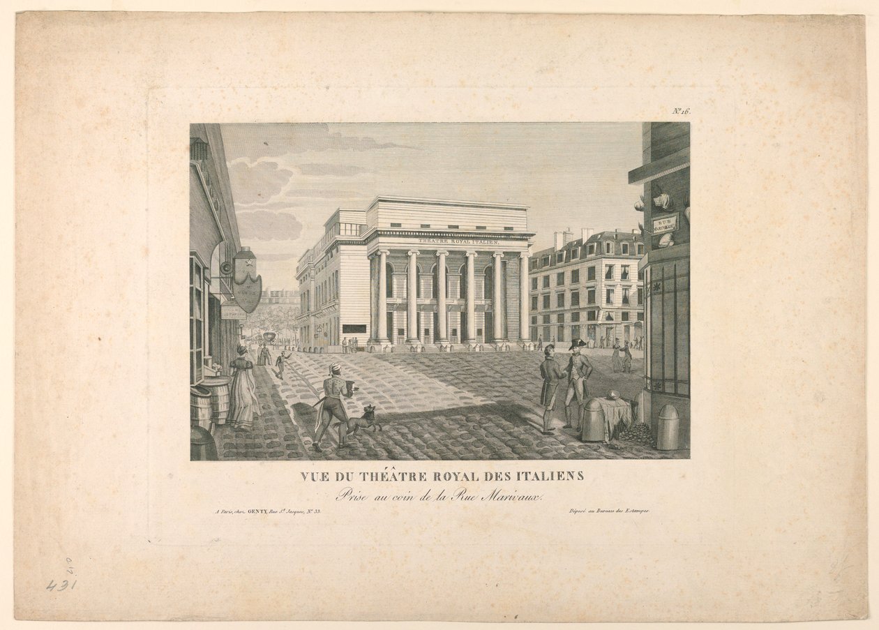 Italienisches Theater, Paris von Unknown artist