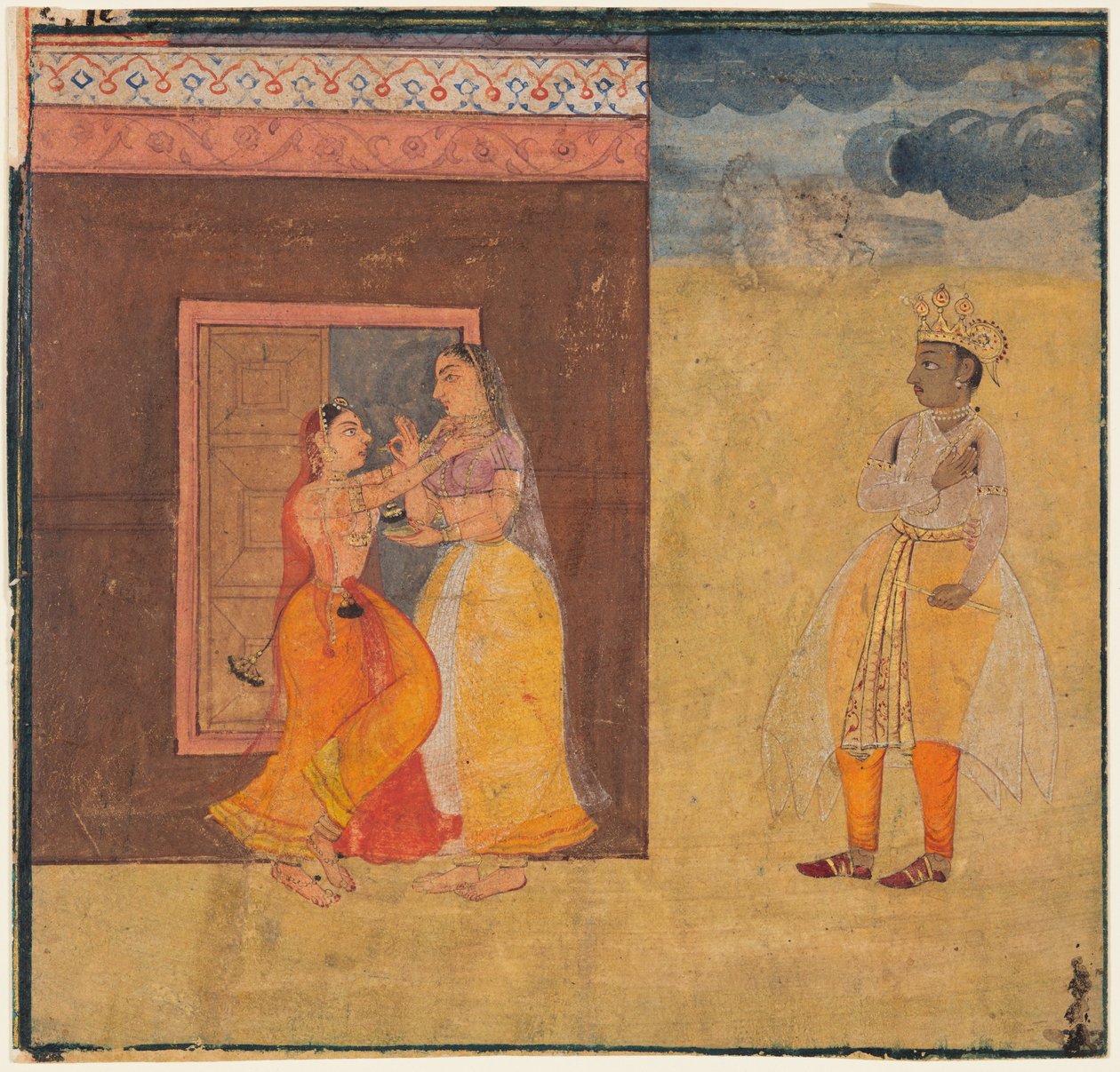 Krishna Abhisarika Nayika, aus einem Rasikapriya-Manuskript von Unknown artist
