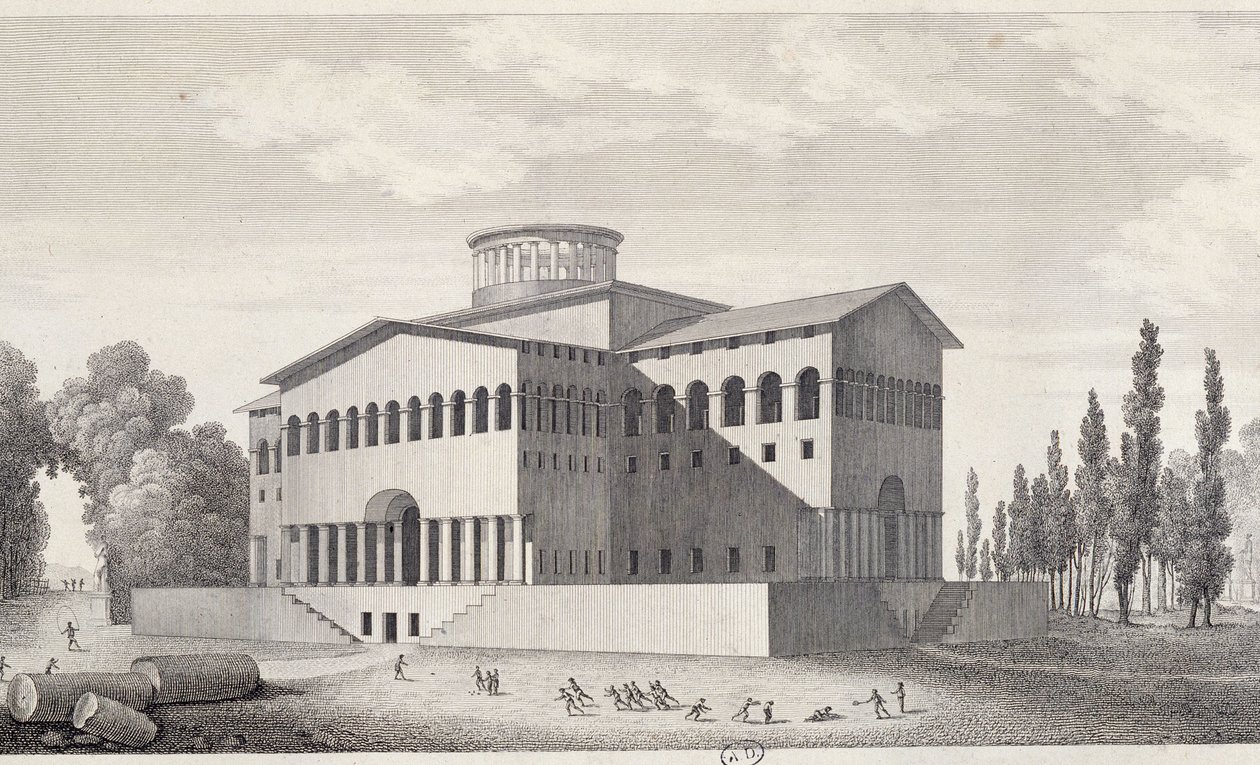 Das Erziehungsheim von Ledoux - Gravur von Unknown artist