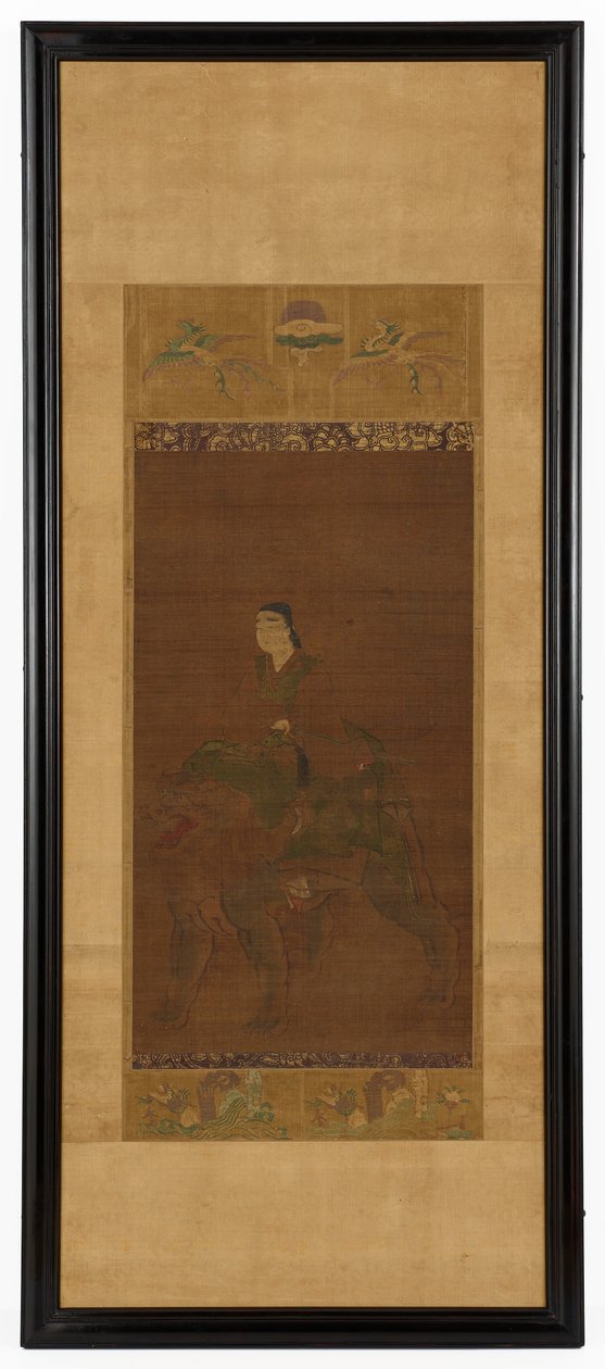 Manjushri reitet auf einem Löwen von Unknown artist