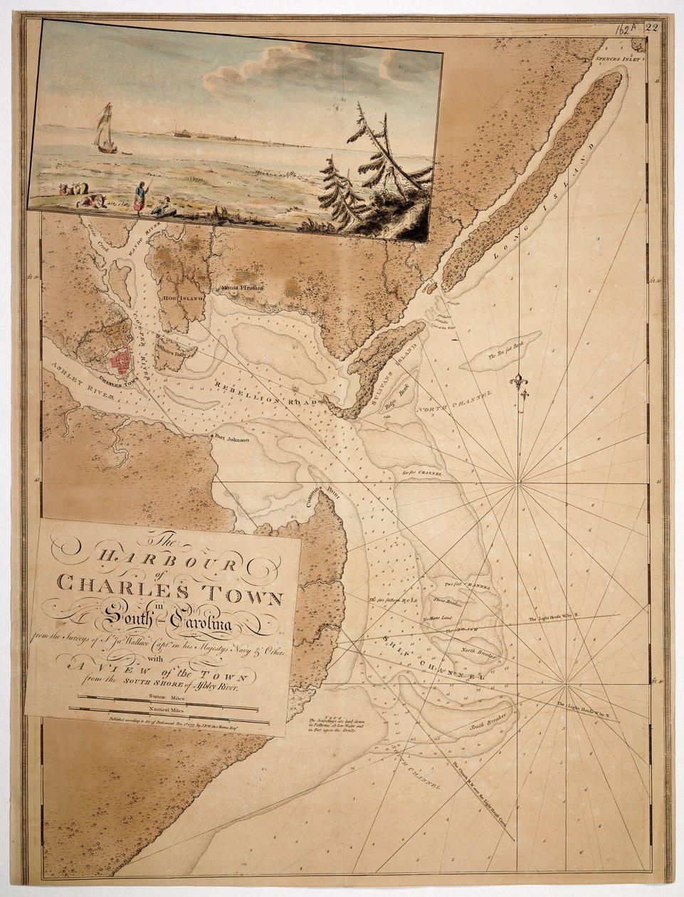 Karte von Charles Town in South Carolina von Unknown artist