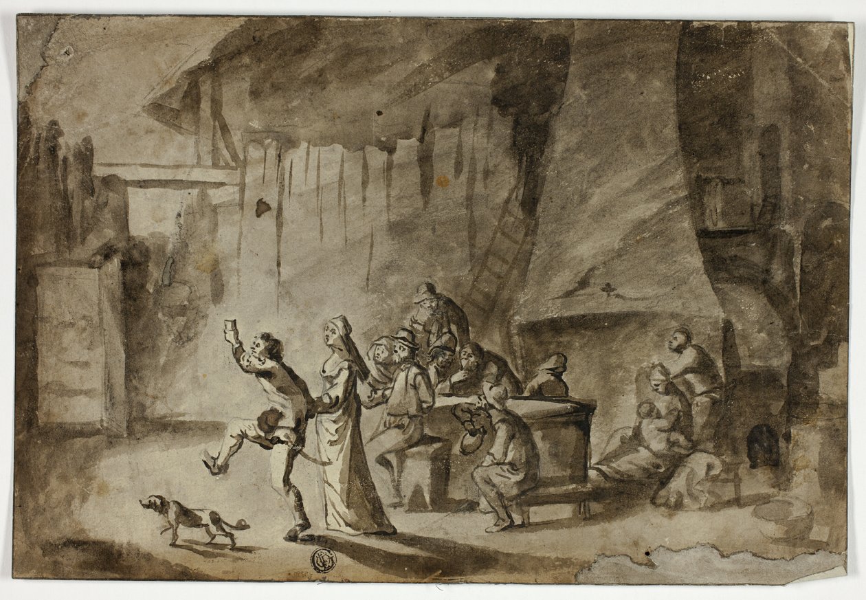 Männer und Frauen in der Taverne von Unknown artist