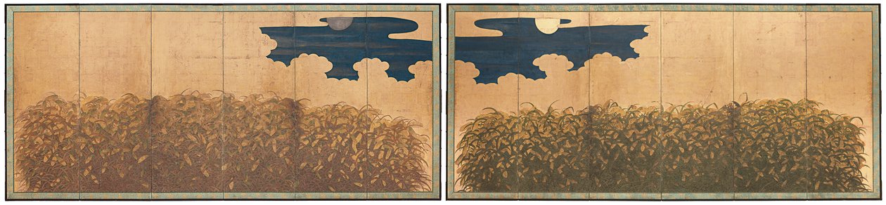 Millet-Felder unter Sonne und Mond von Unknown artist