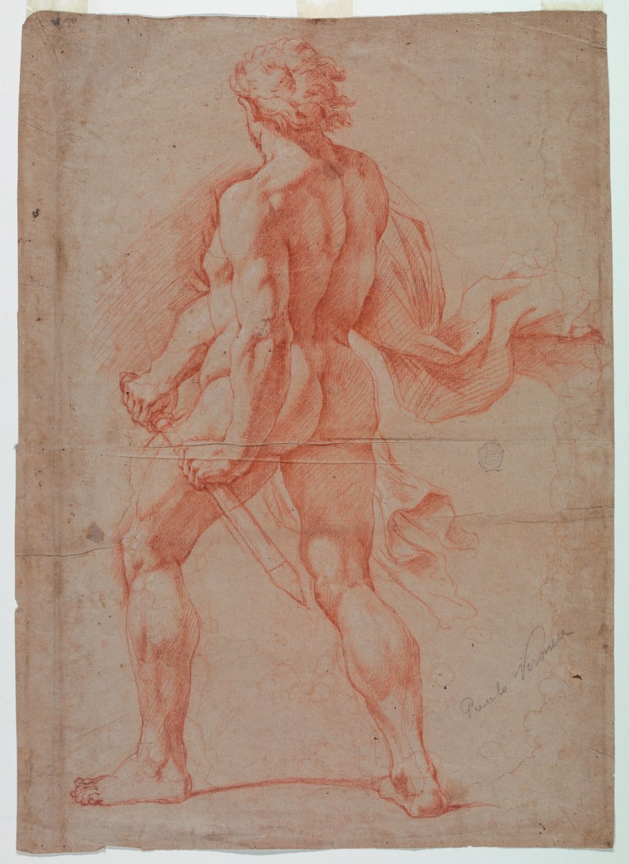 Nackter Krieger, von hinten gesehen von Unknown artist