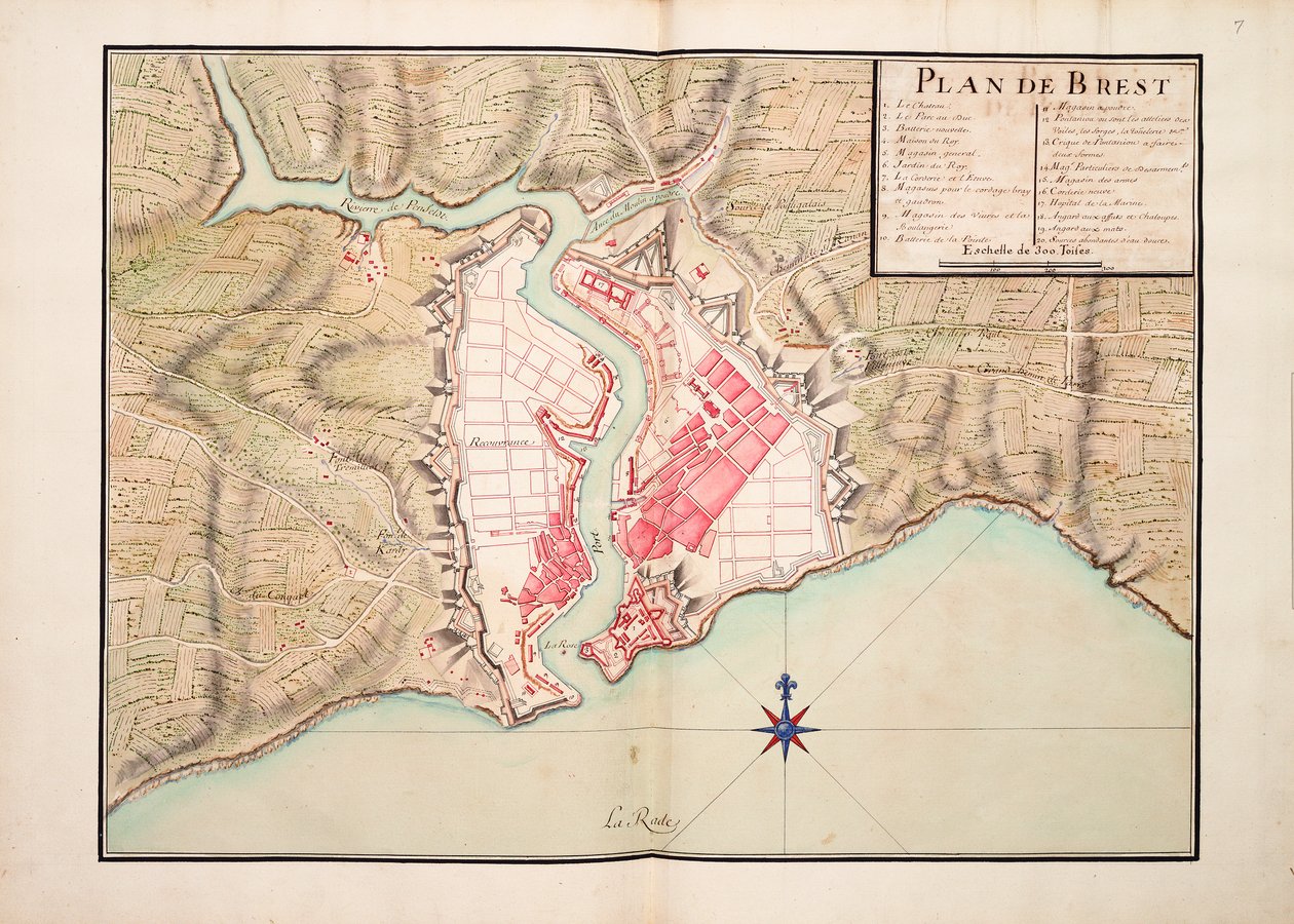 Plan von Brest von Unknown artist