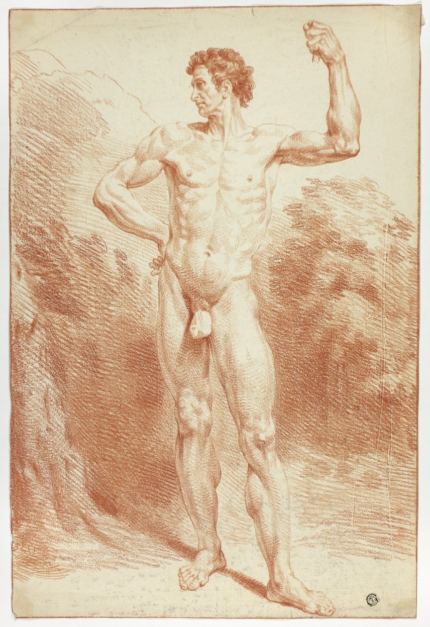 Stehender akademischer männlicher Akt von Unknown artist