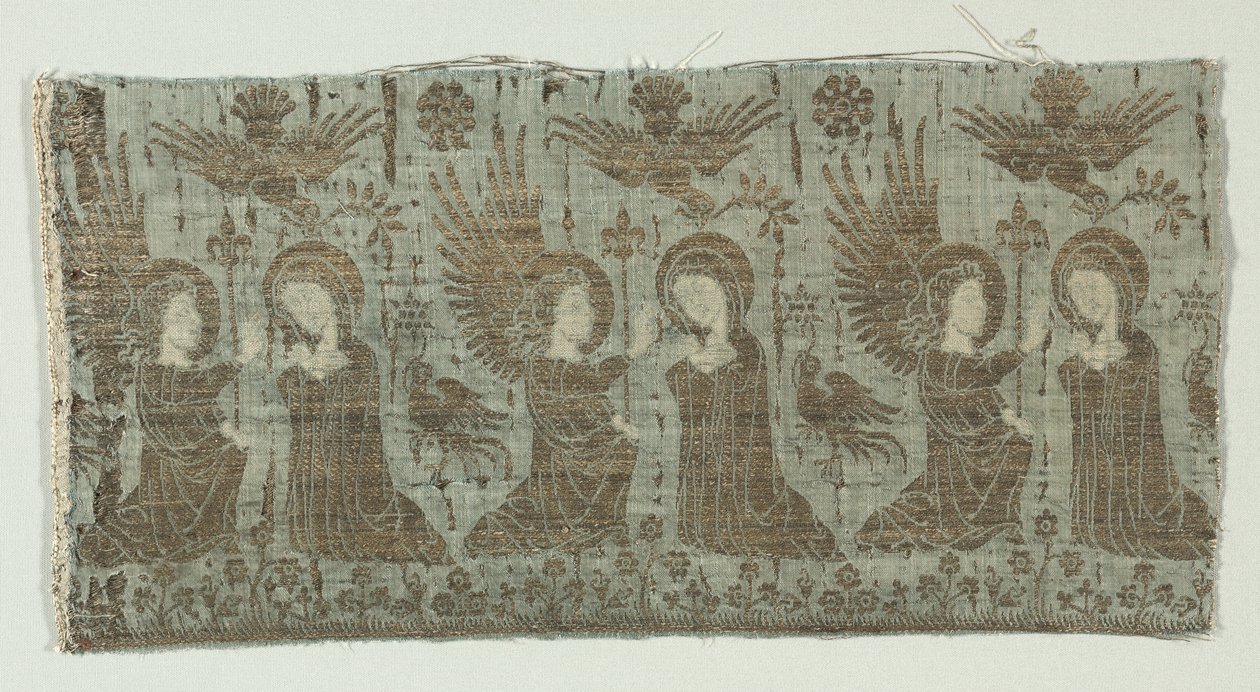 Textilfragment mit der Verkündigung von Unknown artist