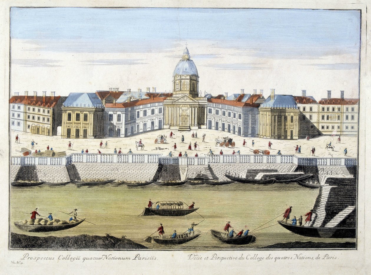 Das College der vier Nationen - Gravur von Unknown artist