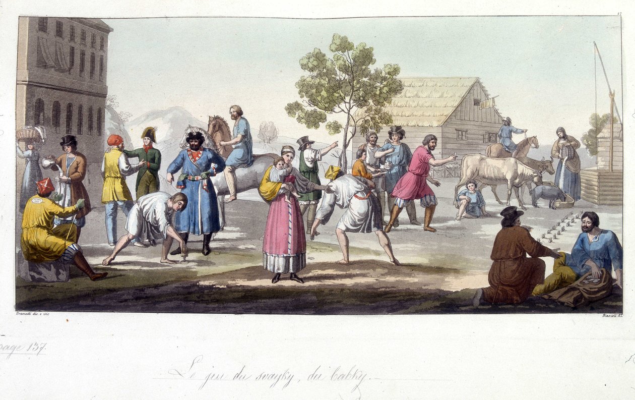 Das Spiel von Svayky und Babky, Russland. von Unknown artist