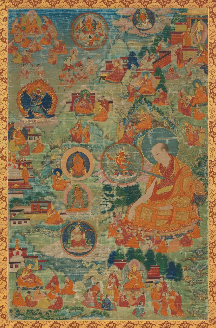Tsong-kha-pa und Szenen aus seinem Leben von Unknown artist
