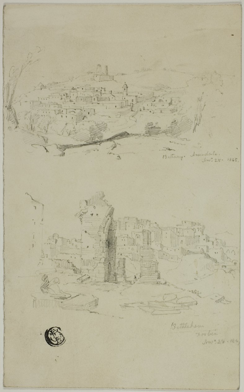 Ansichten von Bethanien und Bethlehem von Unknown artist