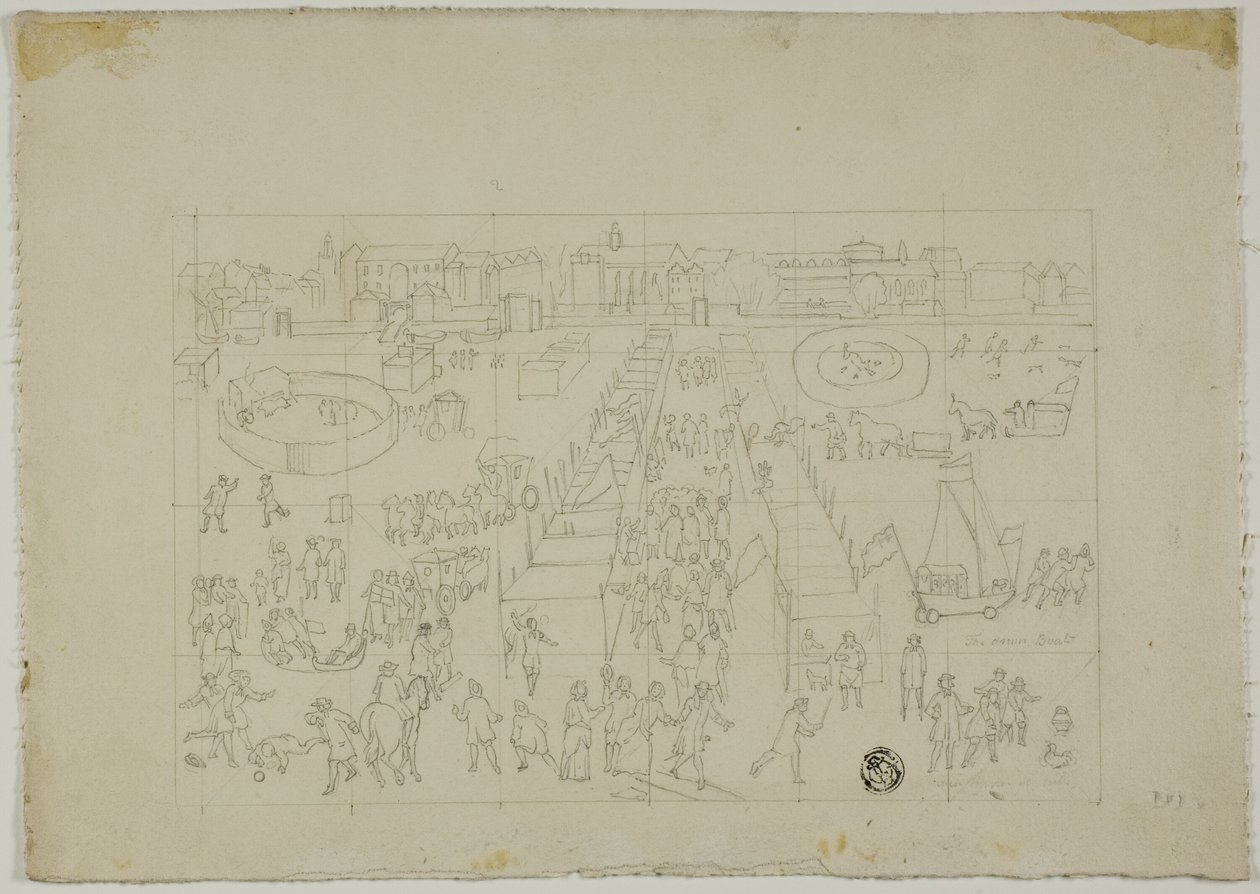 Winterfest außerhalb einer skandinavischen Stadt von Unknown artist