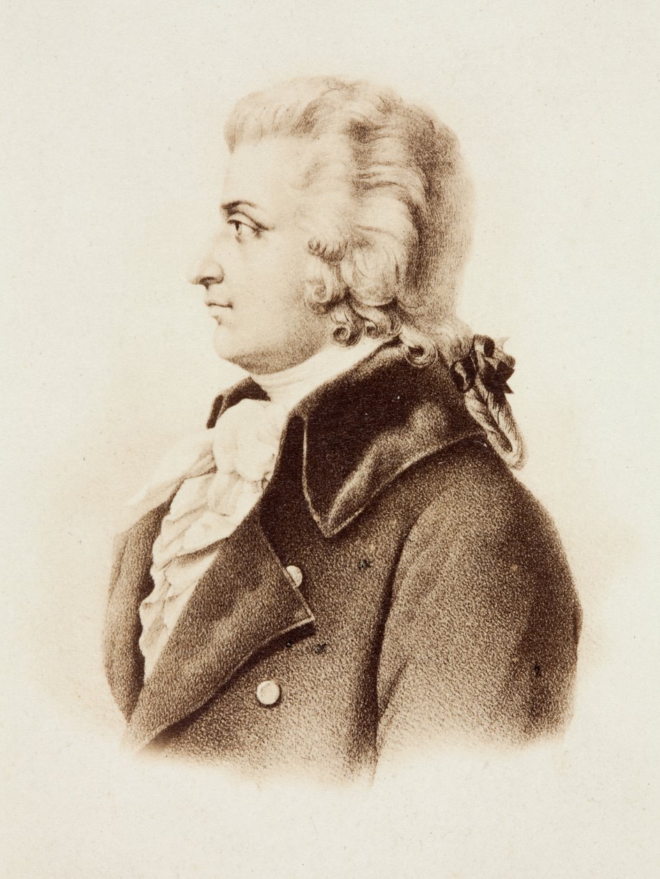 Porträt von Wolfgang Amadeus Mozart von Unknown photographer