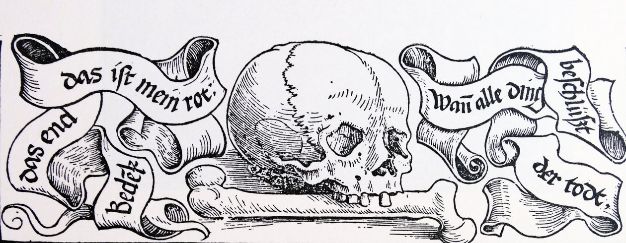 Venale Liebe, Holzschnitt, der den Tod darstellt, ca. 1511 von Urs Graf