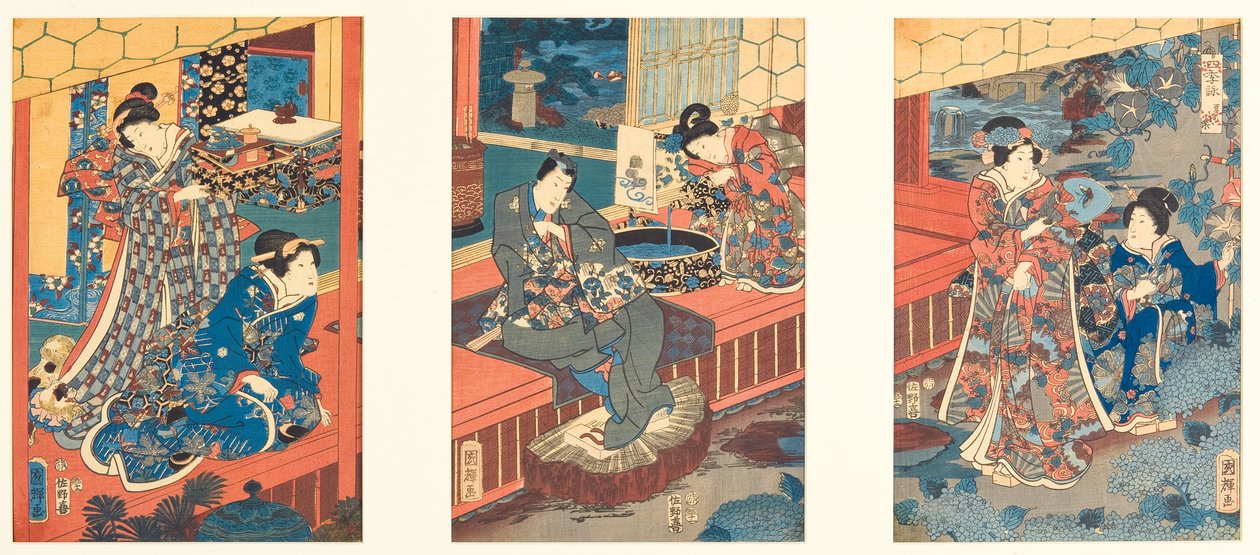 Freude des Sommers (Natsu o tanoshimi), 1853 von Utagawa Kuniteru