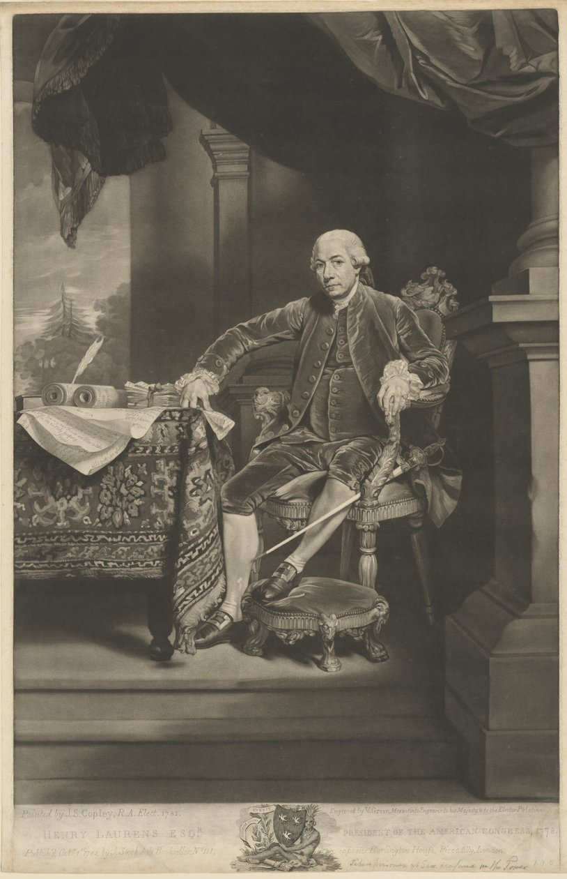 Henry Laurens von Valentine Green after John Singleton Copley