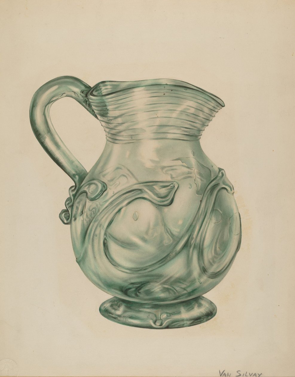 Glaskrug von Van Silvay