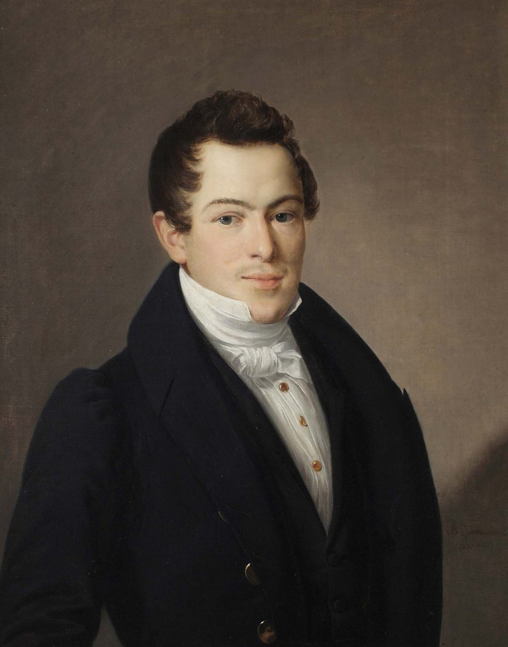 Porträt von Naumov, 1831 von Vasili Andreevich Tropinin