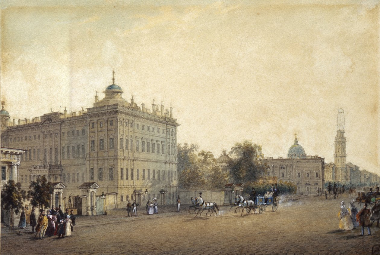 St. Petersburg. Der Anichkov-Palast, 1830er Jahre von Vasili Semenovich Sadovnikov