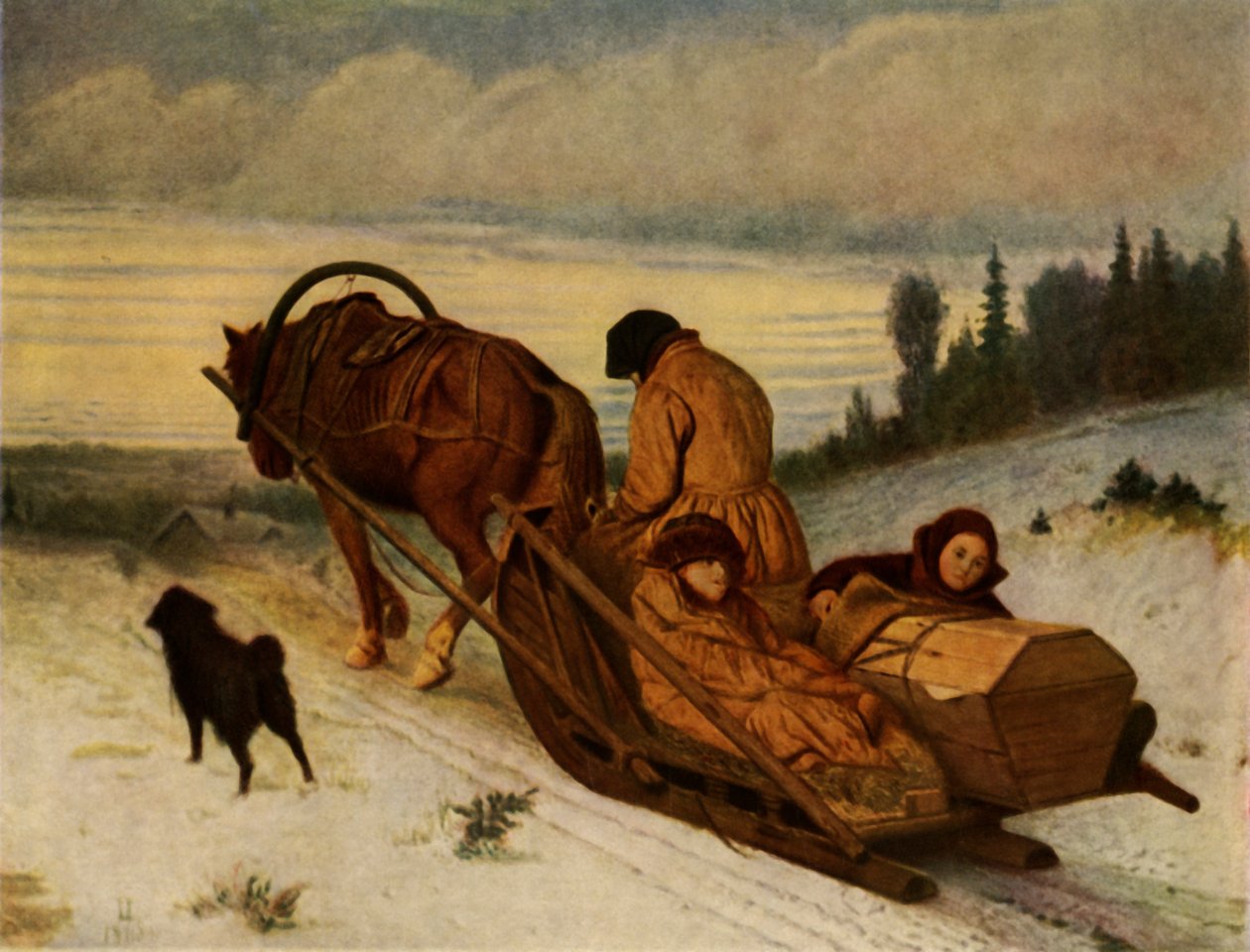 Begleitung der Toten, 1865, 1965 von Vasily Perov